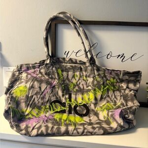 ALO Yoga Women's Tote Bag Graffiti Painted Tie Dye Limited Edition